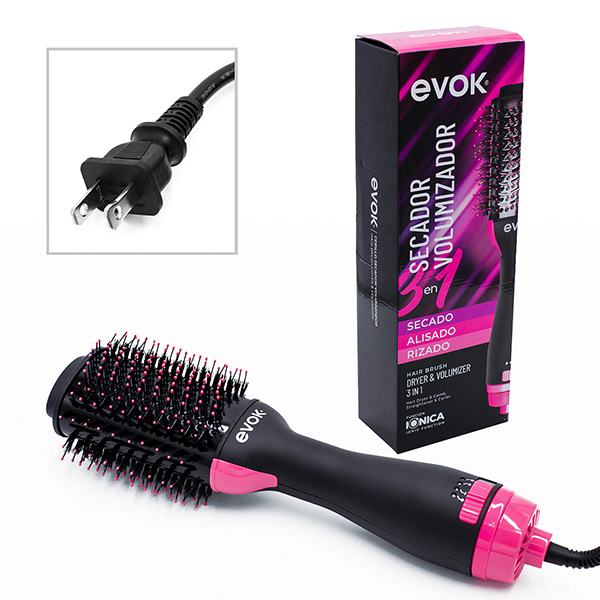 SECADOR Y CEPILLO P/CABELLO PINK 1200W - CAJA DE 12 UNIDS