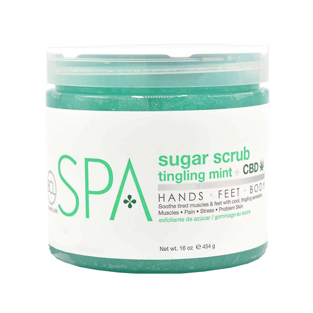 TINGLING MINT + CBD SUGAR SCRUB 16OZ