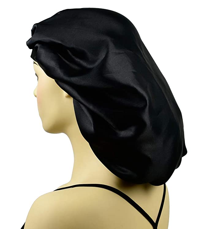 GORRO  SATIN SLEEP CAP - BLACK BIG