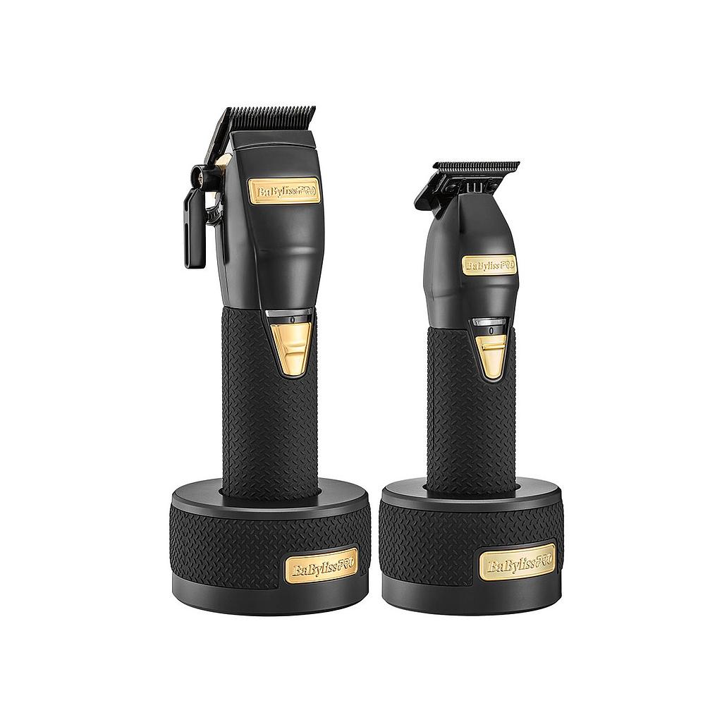 BaBylissPRO® CLIPPER +TRIMMER + BASES CARGADORAS NEGRA