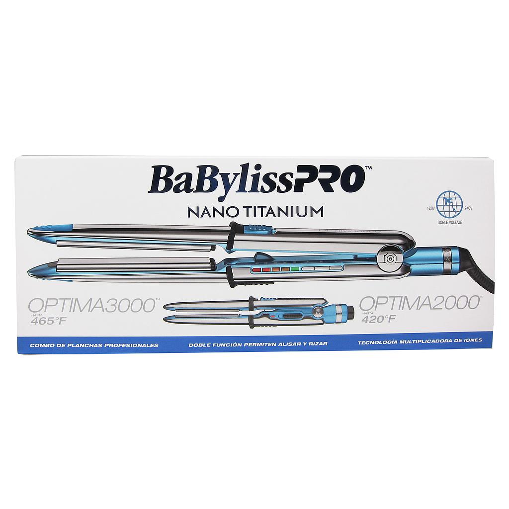 BaBylissPRO® COMBO FLAT OPTIMA 3000 + 2000 Nano Titanium™