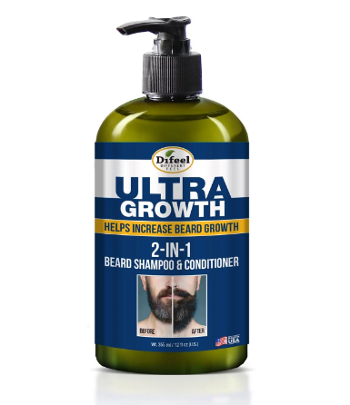 Mens Ultra Growth 2-in-1 Beard Shampoo Conditioner 12 oz