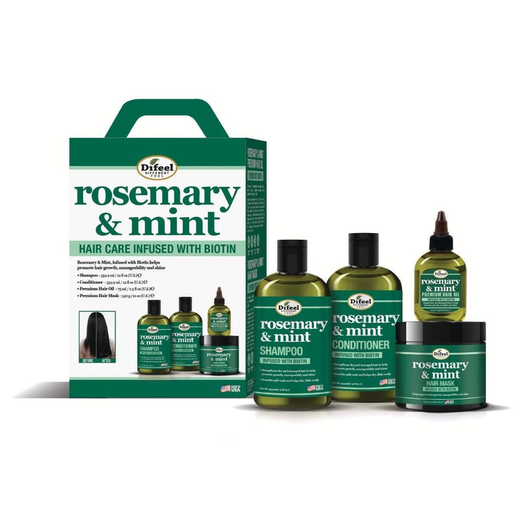 Rosemary Mint Sha12 + Cond12 + Oil + Mask Kit