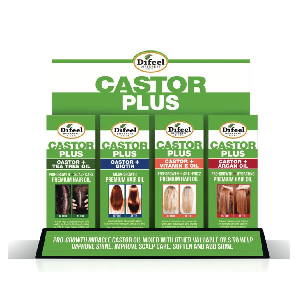 Castor Plus PREMIUM HAIR OIL Display 4sku Pre pack