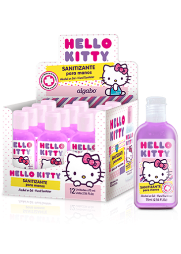 [3840873] ALGABO HELLO KITTY GEL SANITIZANTE 75ML X12UNID