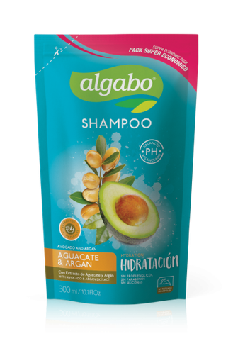 [6043301] ALGABO REPUESTO SHAMPOO AGUACATE Y ARGAN 300ML