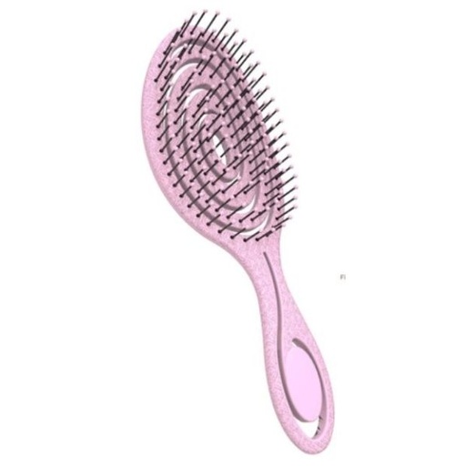 [BIOKIT5440] KIT CEPILLO BIOFRIENDLY 12PZ GENTLE MASSAGE HEALTH CARE HAIR BRUSH NATURE & PURPLE