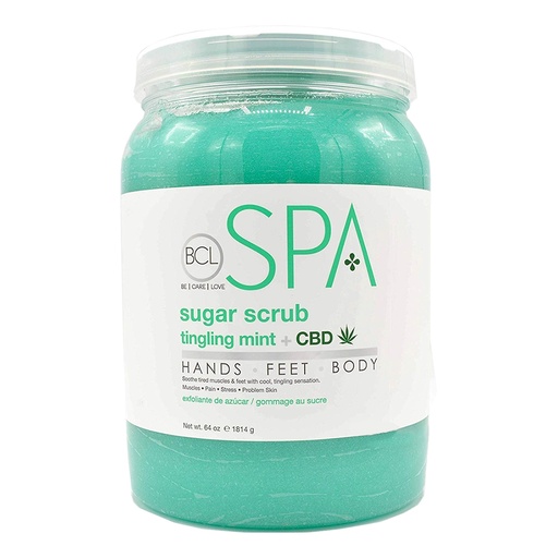 [SPA56102] TINGLING MINT + CBD SUGAR SCRUB 64OZ