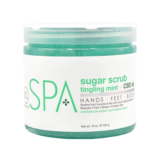 [SPA56112] TINGLING MINT + CBD SUGAR SCRUB 16OZ