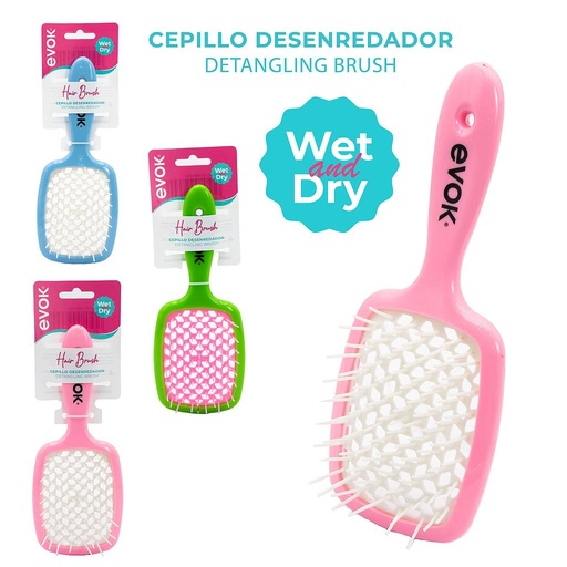 [EV-HBH-018] CEPILLO DESENREDADOR WET AND DRY - CAJA DE 120 UNIDS