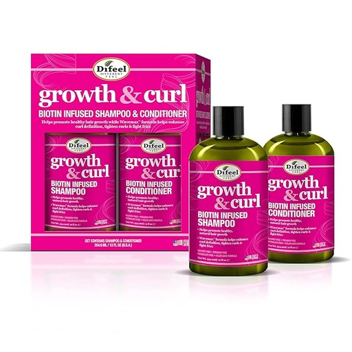 [DI0414] Growth and Curl Biotin Shampoo & Conditioner 12 oz Kit