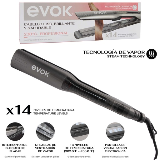 [EV-YS-0607] PLANCHA VAPOR PARA CABELLO