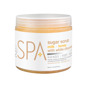 [SPA54102] LECHE MIEL CHOLATE BLANCO SCRUB AZUCAR 16OZ